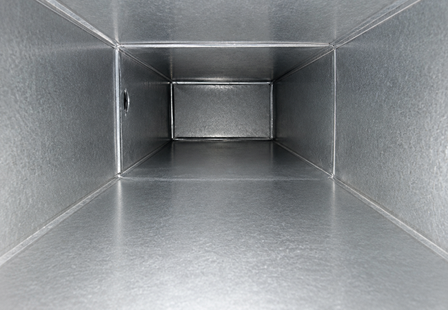 Clean air duct after cleaning