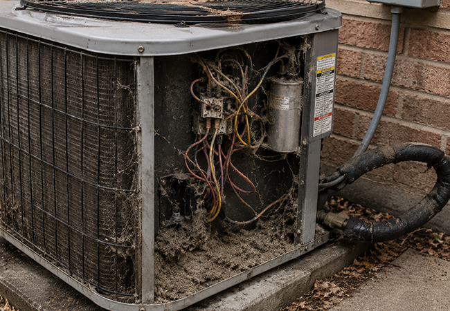 Old HVAC before installing