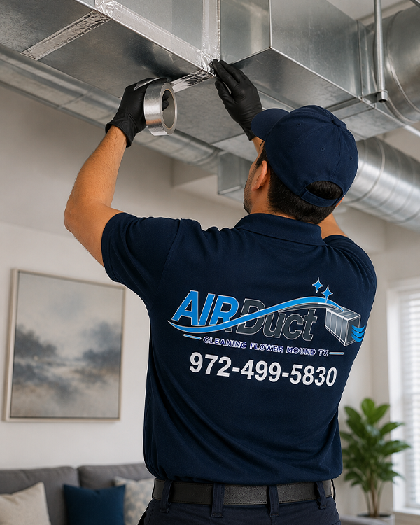 Air duct sealing technician in Flower Mound TX